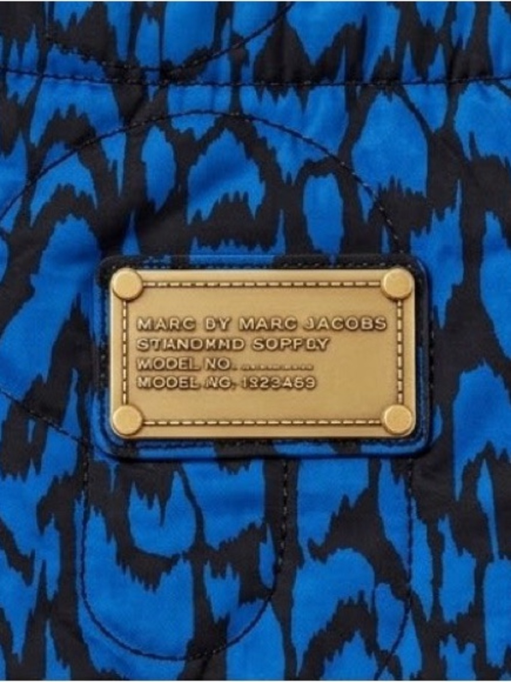 Marc by Marc Jacobs Blue and Black Patterned Tote - Picture 3 of 5